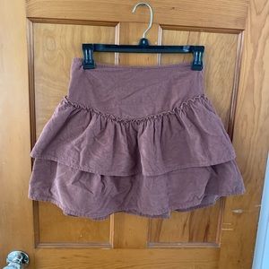 Brown mini skirt